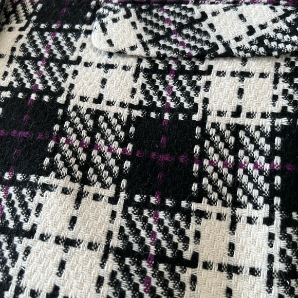 BLACK AND WHITE PLAID SINGLE BREASTED JACKET - Picture 5 of 9